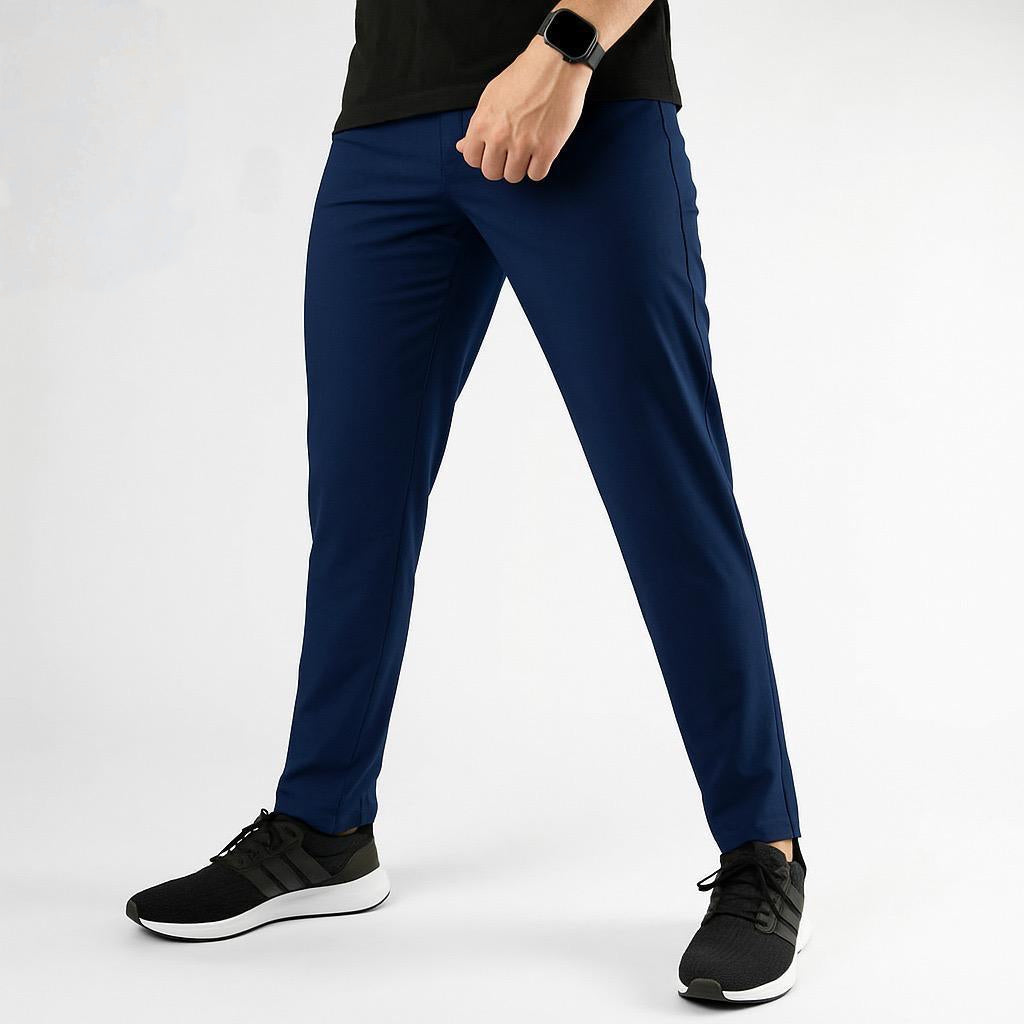 Men's Solid Tapered-Fit Track Pants AZ-0055