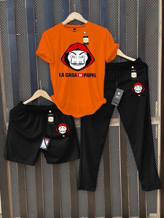 Men's Printed T-Shirt and Joggers/Shorts Combo Tracksuit Set AZ-4400