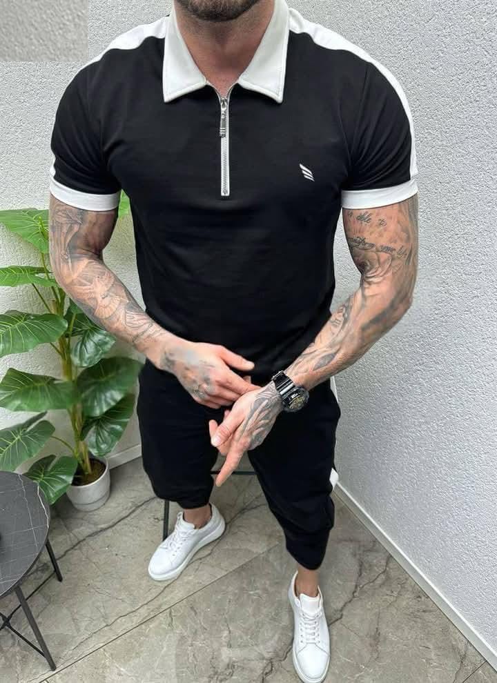 Men's Sporty Polo & Jogger Tracksuit Set AZ-7711