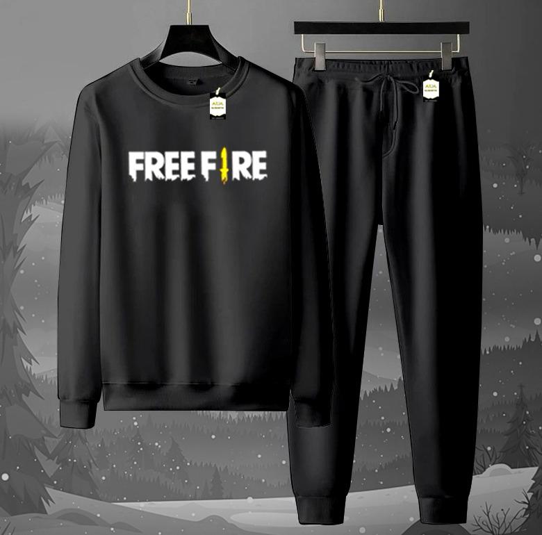 Graphic Sweatshirt & Jogger Tracksuit Set – Cozy 2-Piece Winter AZ-1199
