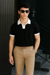 Men’s Contrast Collar Shirt – Versatile Color Collection AZ-002