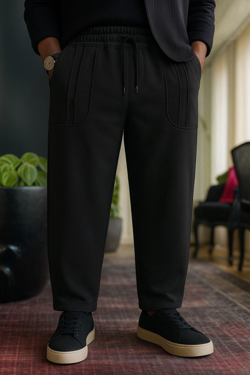Men's Relaxed Fit Cropped Sweatpants with Pockets AZ-0022