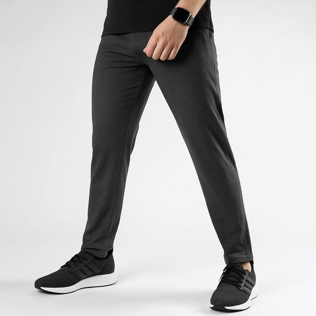Men's Solid Tapered-Fit Track Pants AZ-0055