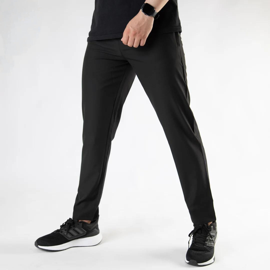 Men's Solid Tapered-Fit Track Pants AZ-0055