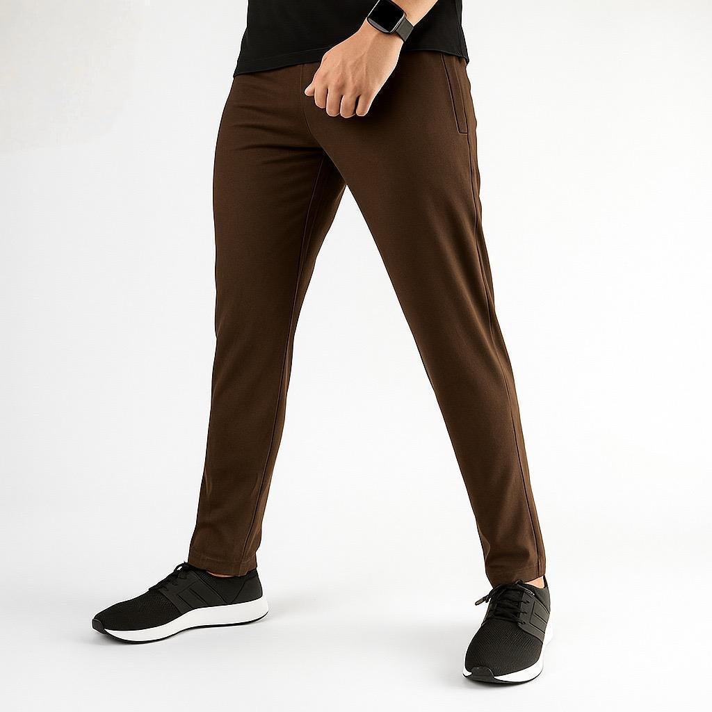 Men's Solid Tapered-Fit Track Pants AZ-0055