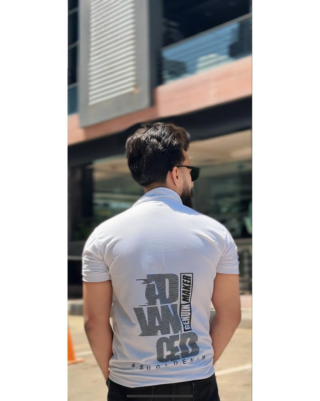 Men's half-zip polo t-shirt. AZ-9991