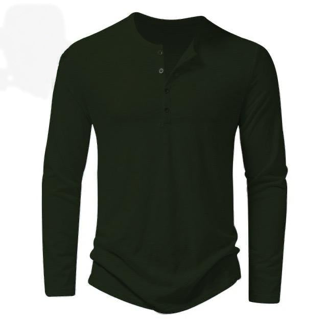 Classic Henley Top with Long Sleeves AZ-8883