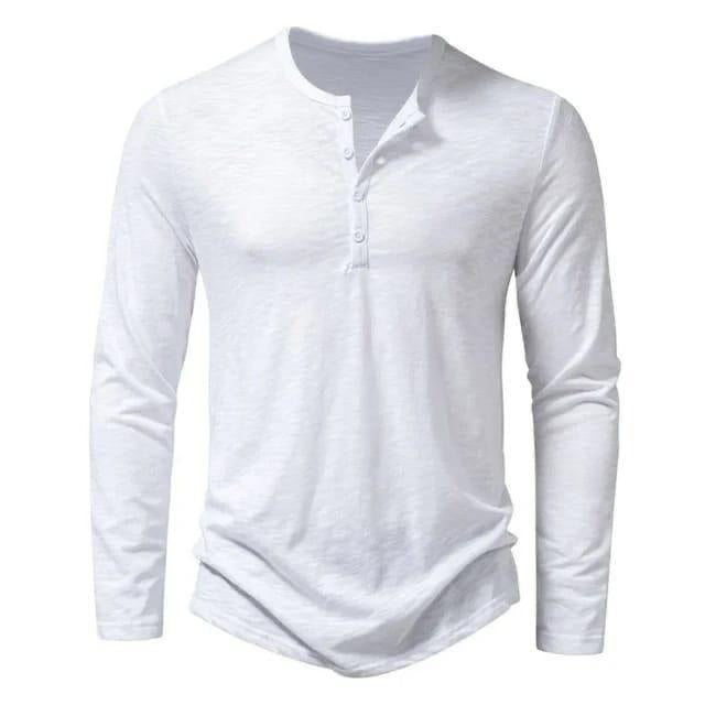 Classic Henley Top with Long Sleeves AZ-8883