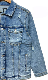 Girl's Distressed Denim Jacket AZ-3321