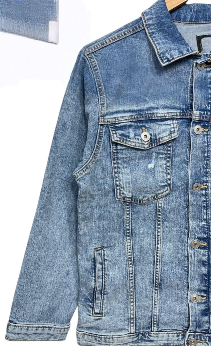 Girl's Distressed Denim Jacket AZ-3321