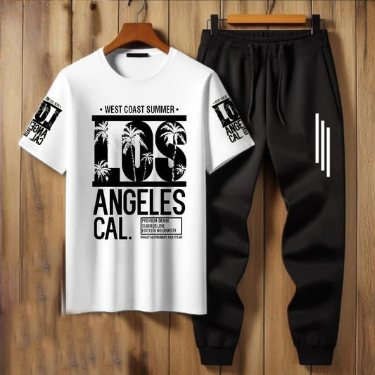 Los Angeles Graphic T-shirt and Jogger Set AZ-3322