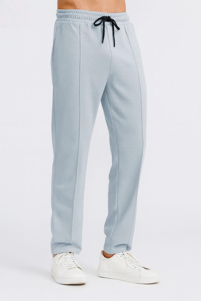 Diamond-Patterned Textured Track Pants AZ-7722