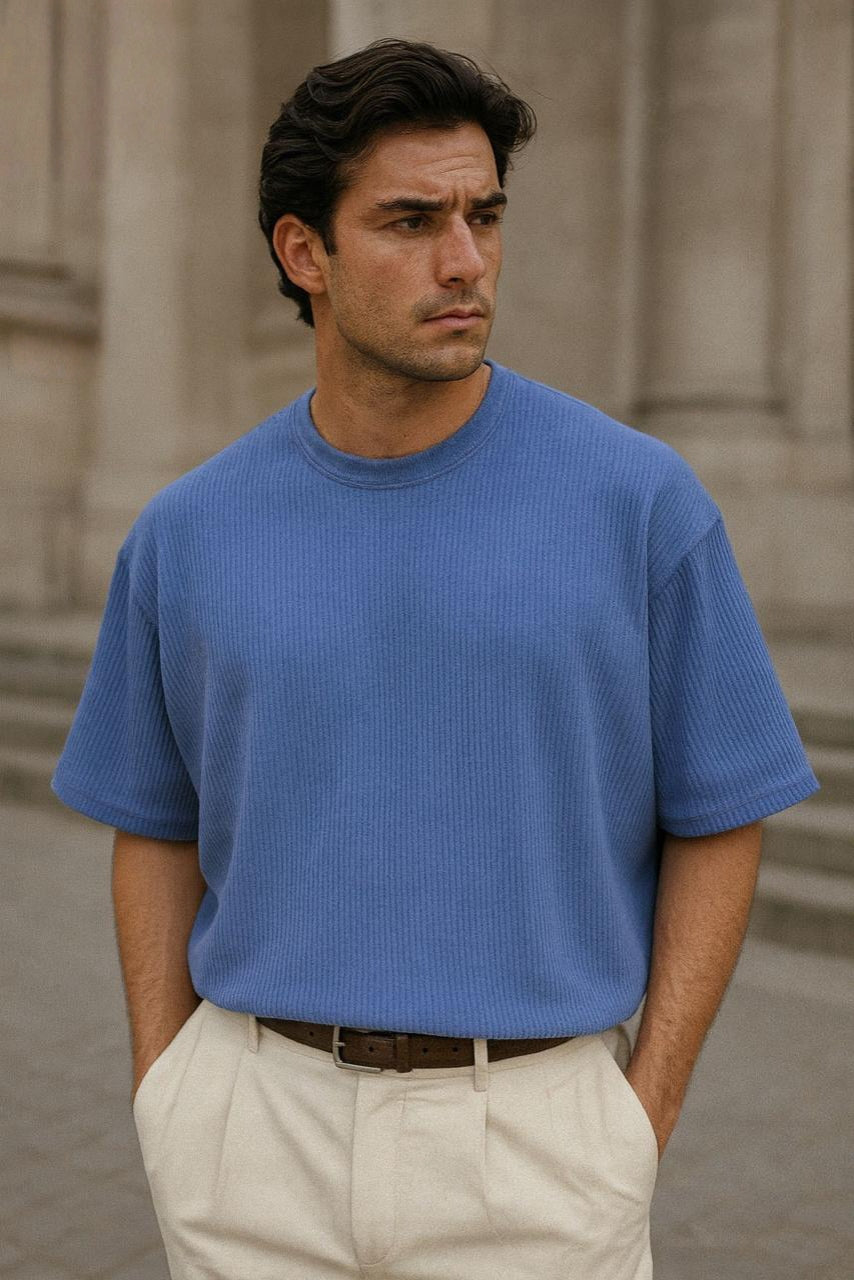 Men's Ribbed Jersey T-Shirt AZ-3344