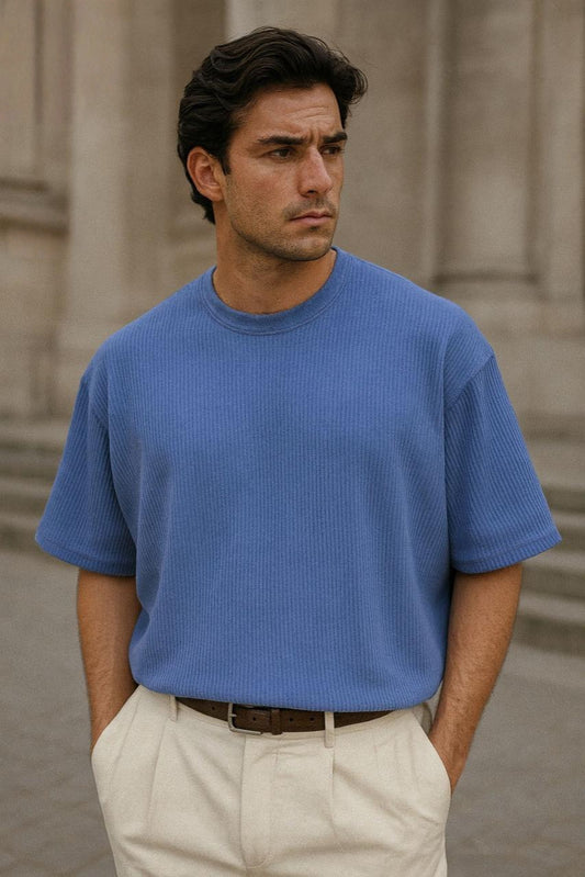 Men's Ribbed Jersey T-Shirt AZ-3344