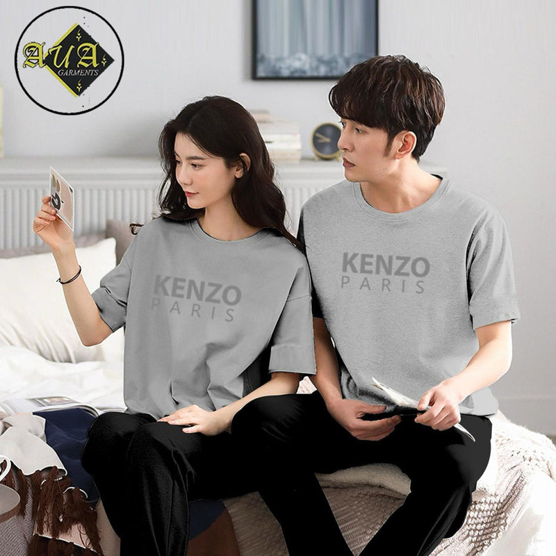 Couple's Coordinated Printed T-Shirt and Pajama Lounge Wear Set AZ-3300