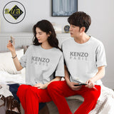 Couple's Coordinated Printed T-Shirt and Pajama Lounge Wear Set AZ-3300