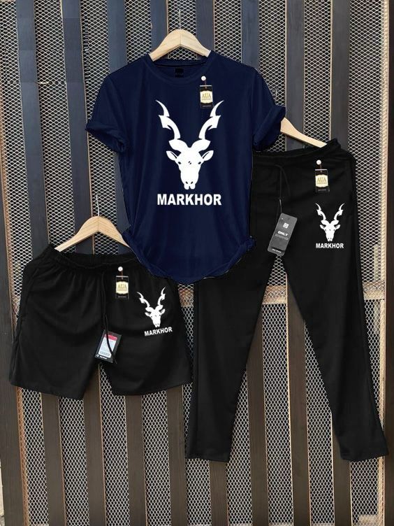 Men's Printed T-Shirt and Joggers/Shorts Combo Tracksuit Set AZ-4400