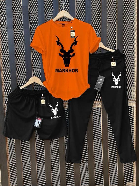 Men's Printed T-Shirt and Joggers/Shorts Combo Tracksuit Set AZ-4400
