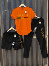 Men's Printed T-Shirt and Joggers/Shorts Combo Tracksuit Set AZ-4400