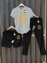 Men's Printed T-Shirt and Joggers/Shorts Combo Tracksuit Set AZ-4400