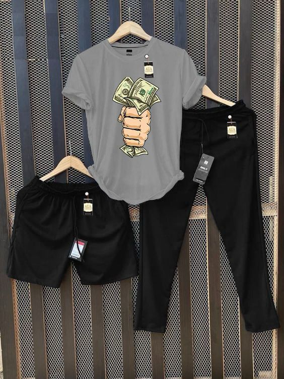 Men's Printed T-Shirt and Joggers/Shorts Combo Tracksuit Set AZ-4400