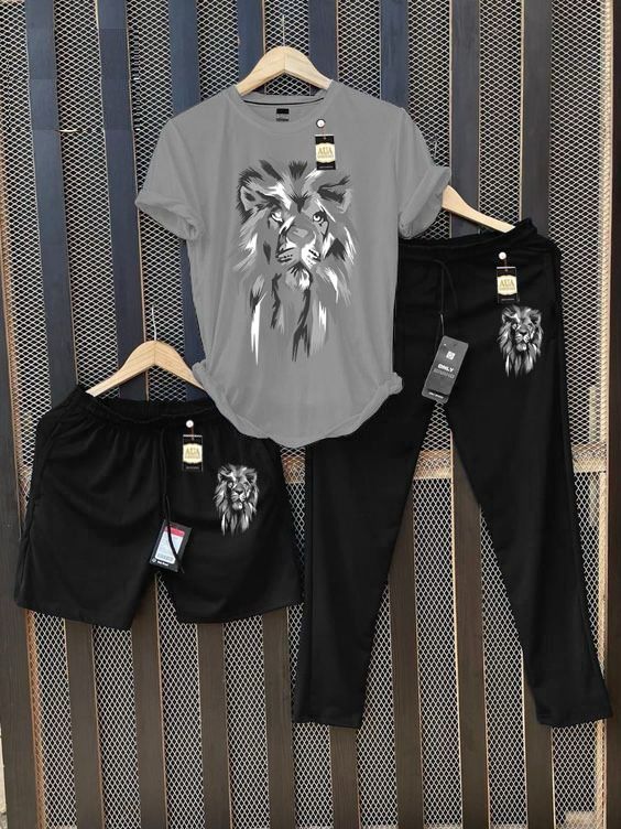 Men's Printed T-Shirt and Joggers/Shorts Combo Tracksuit Set AZ-4400