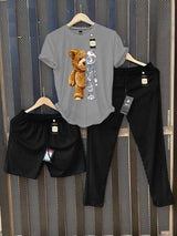 Men's Printed T-Shirt and Joggers/Shorts Combo Tracksuit Set AZ-4400