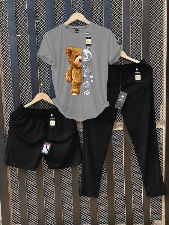 Men's Printed T-Shirt and Joggers/Shorts Combo Tracksuit Set AZ-4400