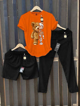 Men's Printed T-Shirt and Joggers/Shorts Combo Tracksuit Set AZ-4400