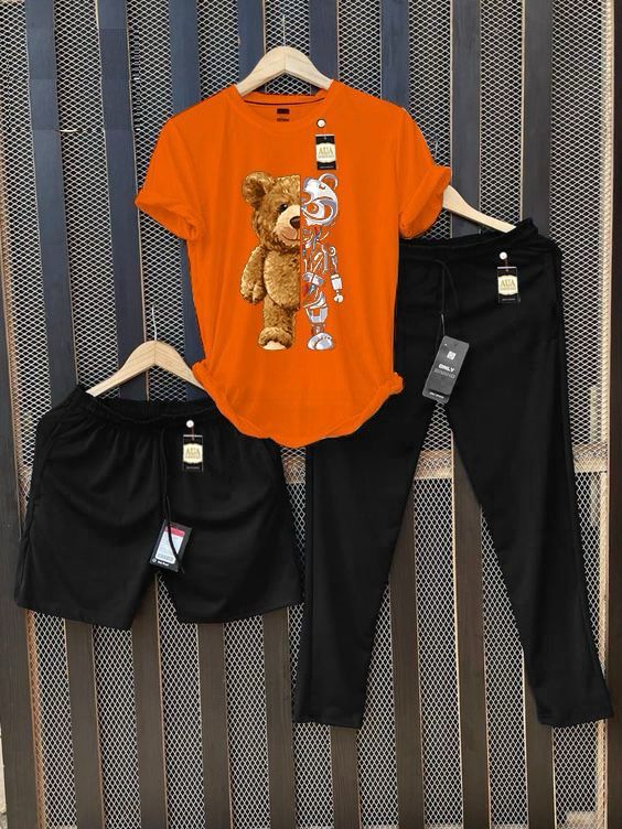 Men's Printed T-Shirt and Joggers/Shorts Combo Tracksuit Set AZ-4400