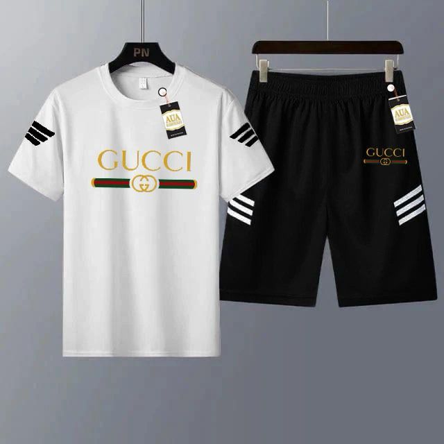 Men's Casual Printed T-Shirt and Shorts Tracksuit Set AZ-4401