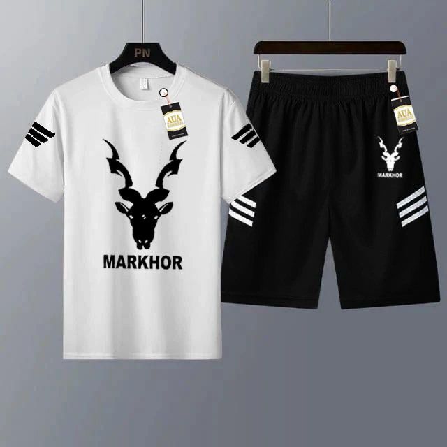 Men's Casual Printed T-Shirt and Shorts Tracksuit Set AZ-4401