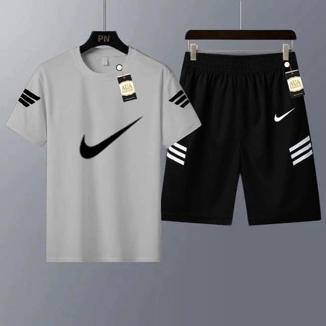 Men's Casual Printed T-Shirt and Shorts Tracksuit Set AZ-4401