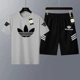 Men's Casual Printed T-Shirt and Shorts Tracksuit Set AZ-4401