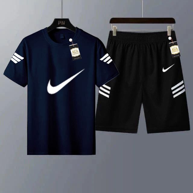 Men's Casual Printed T-Shirt and Shorts Tracksuit Set AZ-4401