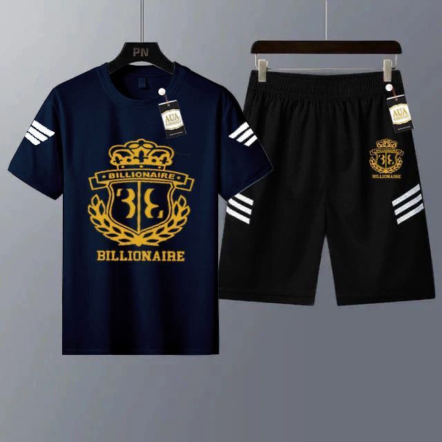 Men's Casual Printed T-Shirt and Shorts Tracksuit Set AZ-4401