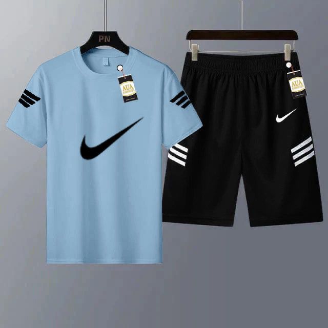 Men's Casual Printed T-Shirt and Shorts Tracksuit Set AZ-4401