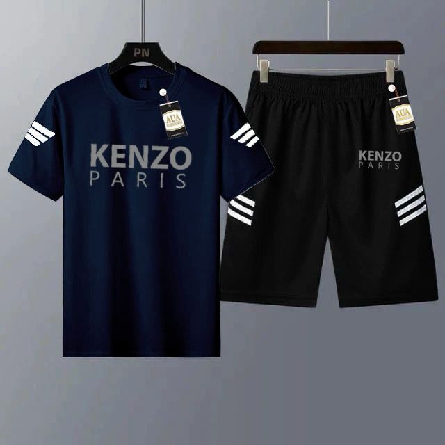 Men's Casual Printed T-Shirt and Shorts Tracksuit Set AZ-4401