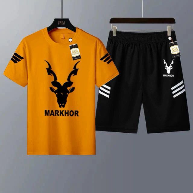 Men's Casual Printed T-Shirt and Shorts Tracksuit Set AZ-4401