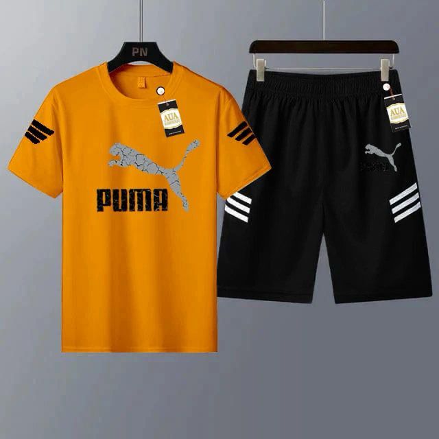 Men's Casual Printed T-Shirt and Shorts Tracksuit Set AZ-4401