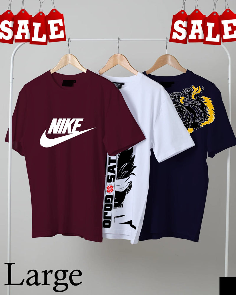 Men's Casual Printed Round Neck T-Shirt Combo Pack AZ-5500