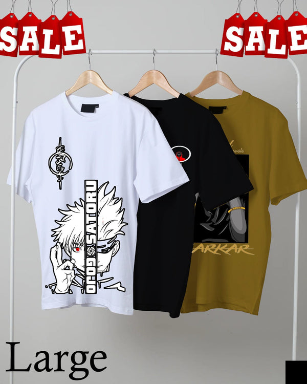 Men's Casual Printed Round Neck T-Shirt Combo Pack AZ-5500