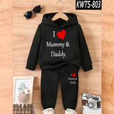 Kids' Printed Hoodie and Trouser Tracksuit Set