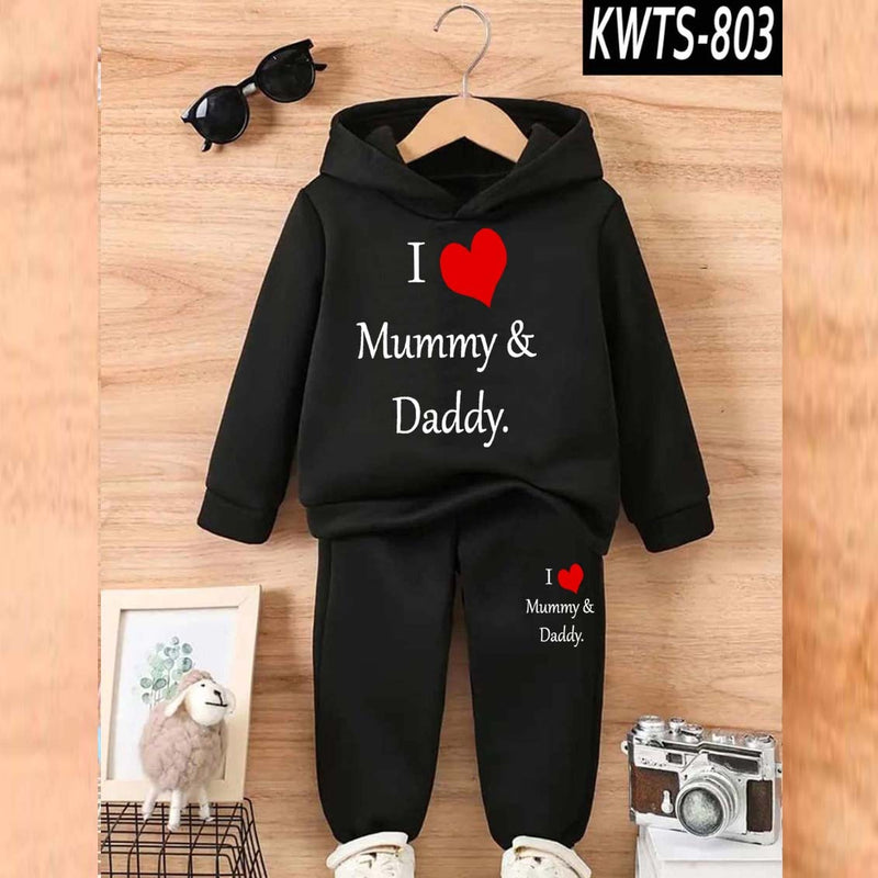 Kids' Printed Hoodie and Trouser Tracksuit Set