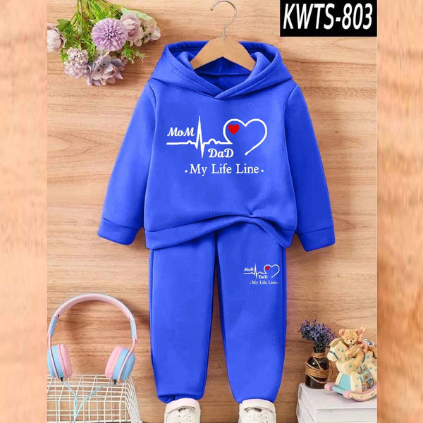 Kids' Printed Hoodie and Trouser Tracksuit Set