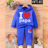 Kids' Printed Hoodie and Trouser Tracksuit Set