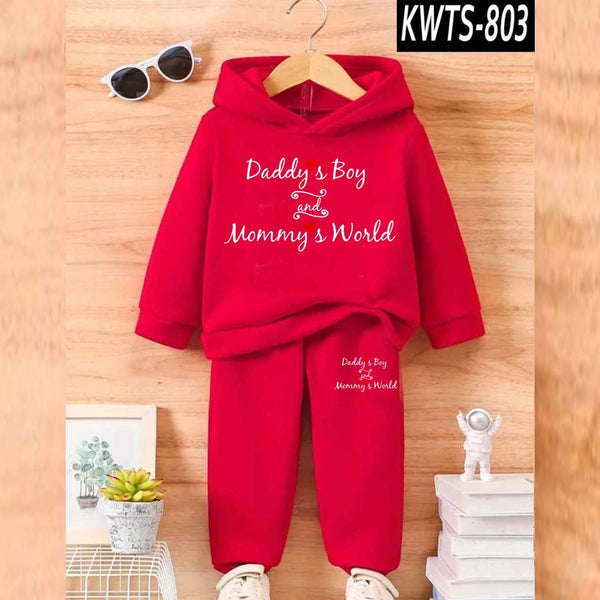 Kids' Printed Hoodie and Trouser Tracksuit Set