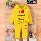 Kids' Printed Hoodie and Trouser Tracksuit Set