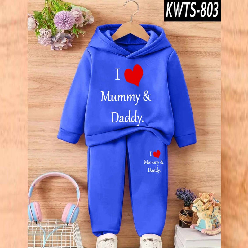 Kids' Printed Hoodie and Trouser Tracksuit Set