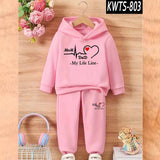 Kids' Printed Hoodie and Trouser Tracksuit Set